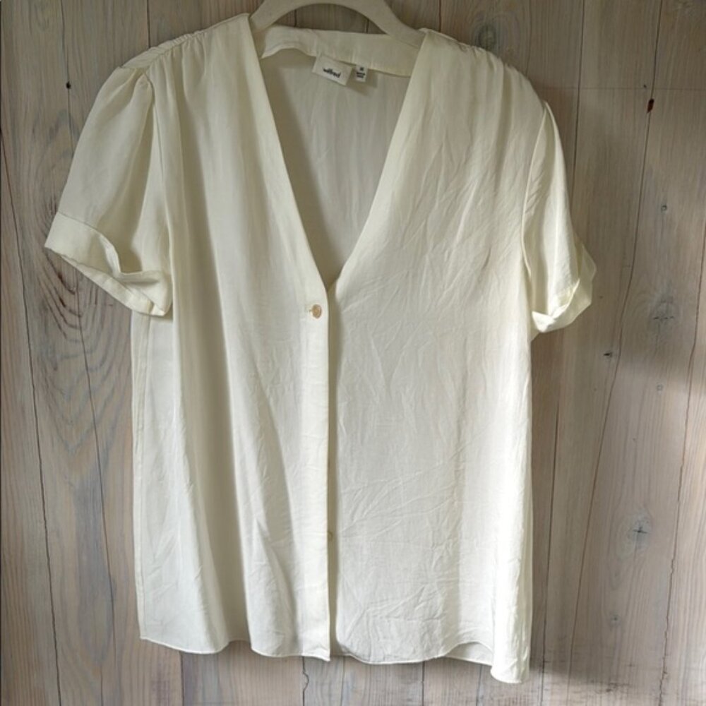 Aritzia Wilfred Cream Blouse Size XS